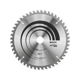   BOSCH Fűrésztárcsa fához 260 x 30 x 3,2 mm / 48T Optiline Wood ATB / N