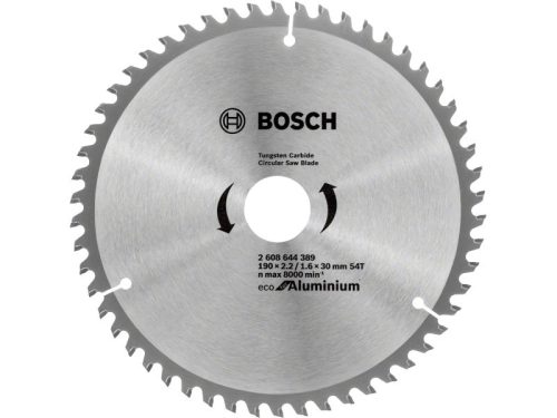 BOSCH Fűrésztárcsa alumíniumhoz 190 x 30 x 2,2 mm / 54T