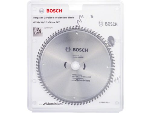 BOSCH Fűrésztárcsa alumíniumhoz 250 x 30 x 3,0 mm / 80T