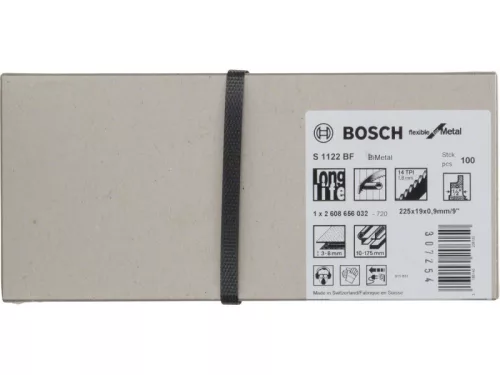 BOSCH Szablyafűrészlap fémre S 1122 BF 225 mm / 14TPI bimetál (2 db)