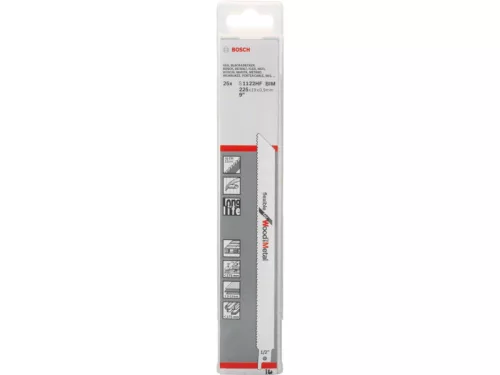 BOSCH Szablyafűrészlap szeges fához S 1122 HF 225 mm / 10TPI bimetál (25 db)