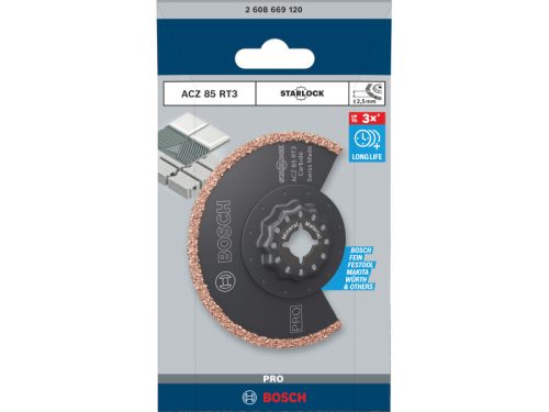 BOSCH PRO Fugaeltávolító fűrészlap ACZ 85 RT3 85 x 2,5 mm karbidszemcsés Starlock