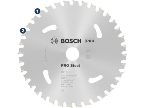 BOSCH PRO Fűrésztárcsa fémre 160 x 20 x 1,6 mm / 36T