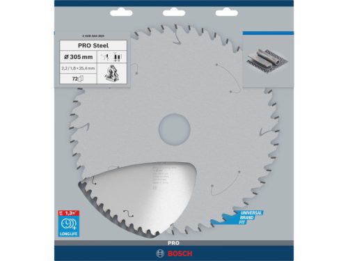 BOSCH PRO Fűrésztárcsa fémre 305 x 25,4 x 2,2 mm / 72T