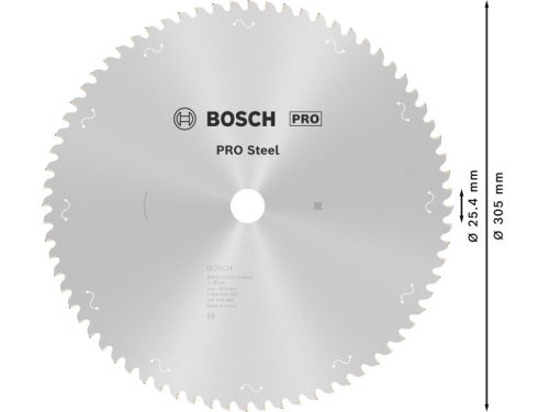 BOSCH PRO Fűrésztárcsa fémre 305 x 25,4 x 2,2 mm / 72T