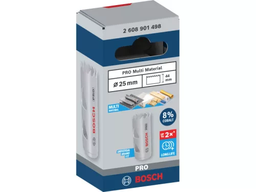 BOSCH PRO Körkivágó 25 mm (8% kobalttal) menetes Multi Material