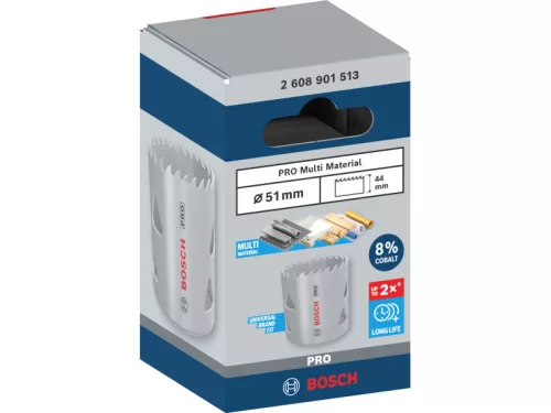 BOSCH PRO Körkivágó 51 mm (8% kobalttal) menetes Multi Material