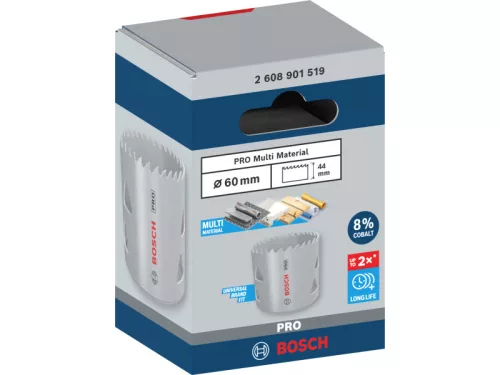 BOSCH PRO Körkivágó 60 mm (8% kobalttal) menetes Multi Material