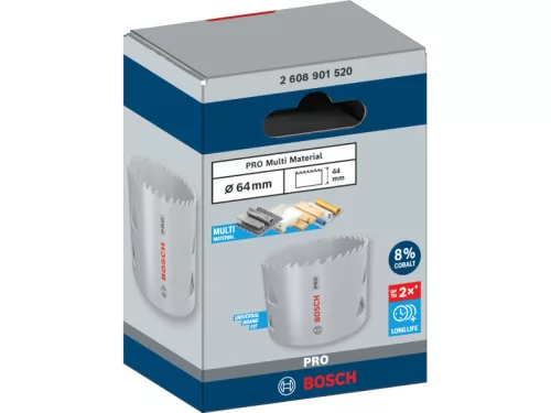 BOSCH PRO Körkivágó 64 mm (8% kobalttal) menetes Multi Material