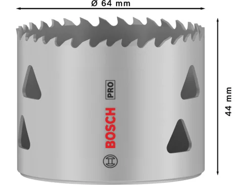 BOSCH PRO Körkivágó 64 mm (8% kobalttal) menetes Multi Material