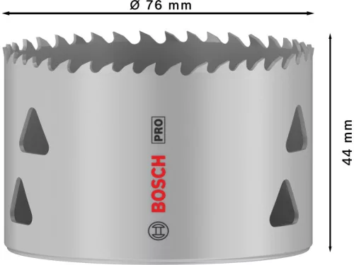 BOSCH PRO Körkivágó 76 mm (8% kobalttal) menetes Multi Material