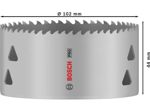 BOSCH PRO Körkivágó 102 mm (8% kobalttal) menetes Multi Material