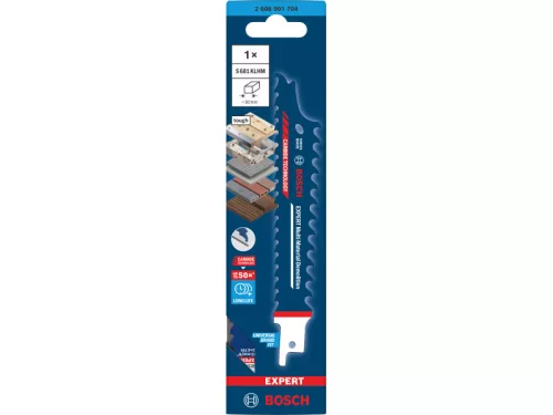 BOSCH EXPERT Szablyafűrészlap S681KLHM 150 mm / 3+4 TPI karbidfogas Multi material Demolution