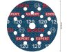 BOSCH EXPERT O780 Foil Tépőzáras csiszolótárcsa 125 mm / P120 kerámiaszemcsés (6 db)