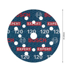   BOSCH EXPERT O780 Foil Tépőzáras csiszolótárcsa 125 mm / P120 kerámiaszemcsés (6 db)