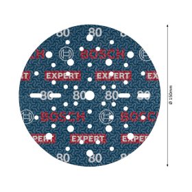   BOSCH EXPERT O780 Foil Tépőzáras csiszolótárcsa 150 mm / P80 kerámiaszemcsés (6 db)