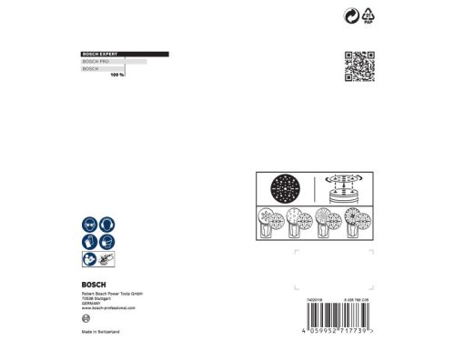 BOSCH EXPERT O780 Foil Tépőzáras csiszolótárcsa 150 mm / P80 kerámiaszemcsés (6 db)