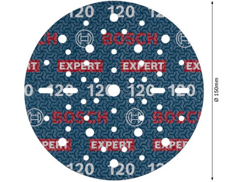 BOSCH EXPERT O780 Foil Tépőzáras csiszolótárcsa 150 mm / P120 kerámiaszemcsés (6 db)