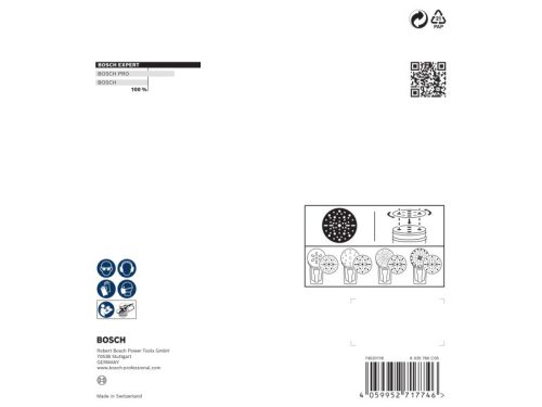 BOSCH EXPERT O780 Foil Tépőzáras csiszolótárcsa 150 mm / P120 kerámiaszemcsés (6 db)