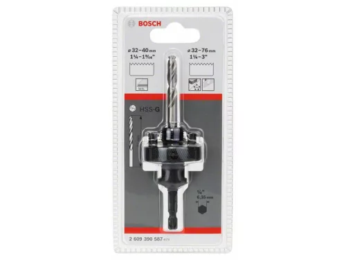 BOSCH Körkivágó központosító 32-76 mm 1/4" bitbefogással HSS-G