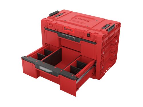 QBRICK SYSTEM PRIME 2 Fiókos szerszámosláda Red Ultra HD