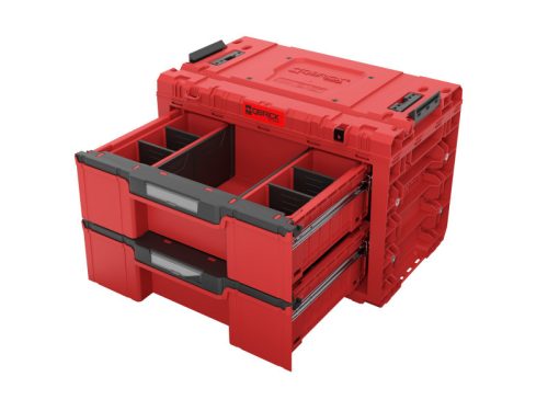QBRICK SYSTEM PRIME 2 Fiókos szerszámosláda Red Ultra HD