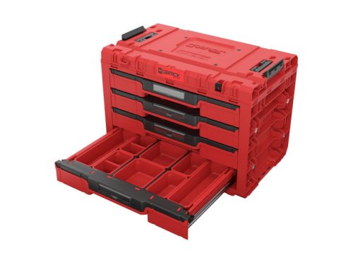 QBRICK SYSTEM PRIME 4 Fiókos szerszámosláda Red Ultra HD