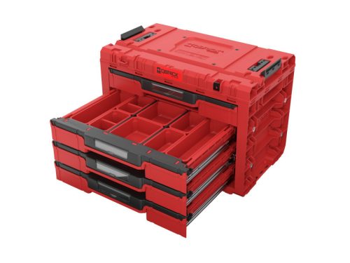QBRICK SYSTEM PRIME 4 Fiókos szerszámosláda Red Ultra HD