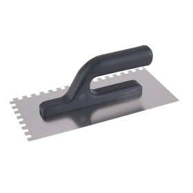   Fogazott glettvas 125 x 270 mm inox 8 x 8 mm műanyag nyéllel