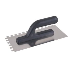   Fogazott glettvas 125 x 270 mm inox 10 x 10 mm műanyag nyéllel