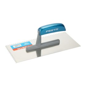   FESTA Fogazott glettvas 130 x 280 mm inox 4 x 4 mm műanyag nyéllel