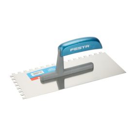   FESTA Fogazott glettvas 130 x 280 mm inox 8 x 8 mm műanyag nyéllel