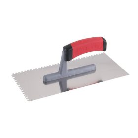   FESTA Fogazott glettvas 130 x 280 mm inox 4 x 4 mm lágy fogantyús