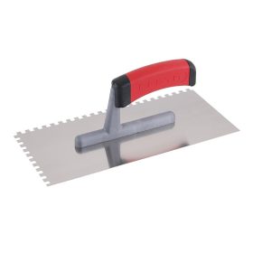   FESTA Fogazott glettvas 130 x 280 mm inox 6 x 6 mm lágy fogantyús