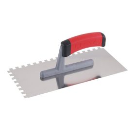   FESTA Fogazott glettvas 130 x 280 mm inox 8 x 8 mm lágy fogantyús