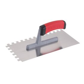   FESTA Fogazott glettvas 130 x 280 mm inox 10 x 10 mm lágy fogantyús