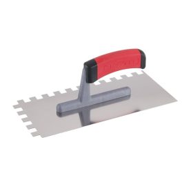   FESTA Fogazott glettvas 130 x 280 mm inox 12 x 12 mm lágy fogantyús