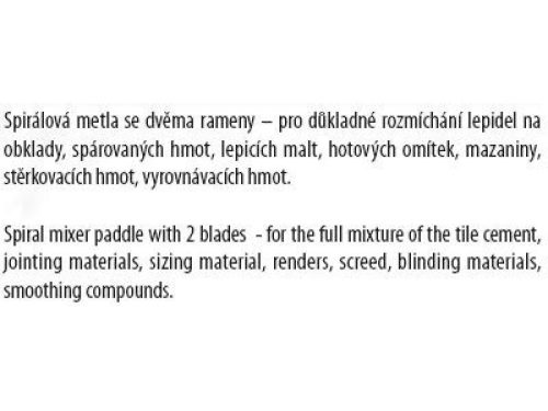 FESTA Keverőszár horganyzott 70 x 500 mm kör nélküli spirál