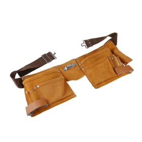 Szög és szerszámtartó övtáska 11 zsebes bőr