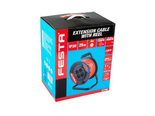 Kábeldob 25 m 3 x 1,5 mm2