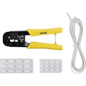   VOREL Krimpelő fogó UTP hálózati/RJ45 és telefon/RJ11 kábelekhez