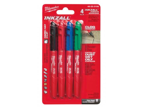 MILWAUKEE INKZALL™ Jelölő filc (fekete, piros, kék, zöld)