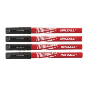 MILWAUKEE INKZALL™ Jelölő filc fekete 0,6 mm (4 db)