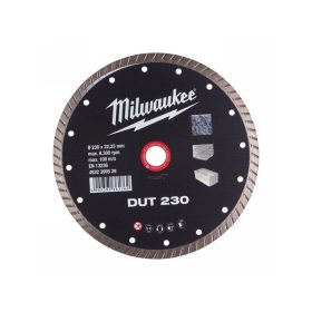   MILWAUKEE Gyémánt vágókorong 230 x 2,6 x 10 x 22,2 mm turbo