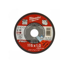   MILWAUKEE Vágókorong fémre 115 x 1,0 x 22,2 mm inox egyenes SC41 PRO+