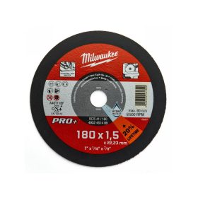   MILWAUKEE Vágókorong fémre 180 x 1,5 x 22,2 mm inox egyenes SC41 PRO+