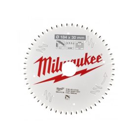  MILWAUKEE Fűrésztárcsa alumíniumhoz 184 x 30 x 2,2 mm / 54T TF NEG