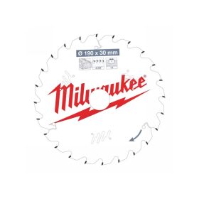 MILWAUKEE Fűrésztárcsa fához 190 x 30 x 1,6 mm / 24T