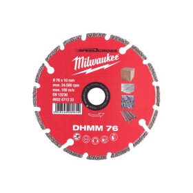   MILWAUKEE Gyémánt vágókorong 76 x 1,2 x 2,2 x 10 mm szegmentált DHMM