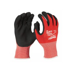   MILWAUKEE Munkavédelmi kesztyű vágásbiztos dupla nitril mártott L/9